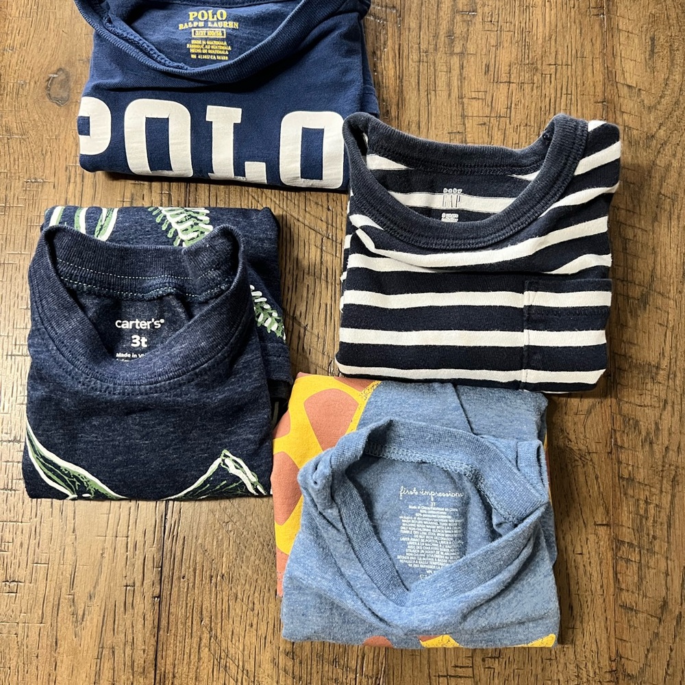 Lot boys long sleeve tops 3 Toddler Polo Carter GAP first impressions - Picture 2 of 16